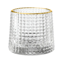 Copo Baixo de Vidro L'Hermitage HIVE com Borda Dourada - 180ml