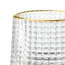 Copo Baixo de Vidro L'Hermitage HIVE com Borda Dourada - 180ml