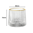 Copo Baixo de Vidro L'Hermitage HIVE com Borda Dourada - 180ml