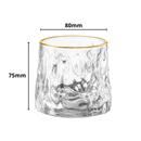 Copo Baixo de Vidro L'Hermitage FROST com Borda Dourada - 180ml